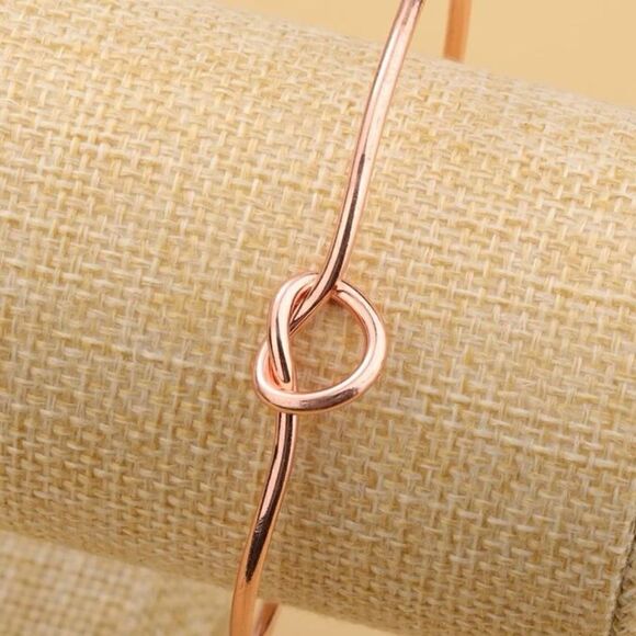 5/$25 KNOT ROSE GOLD CUFF - Picture 2 of 5